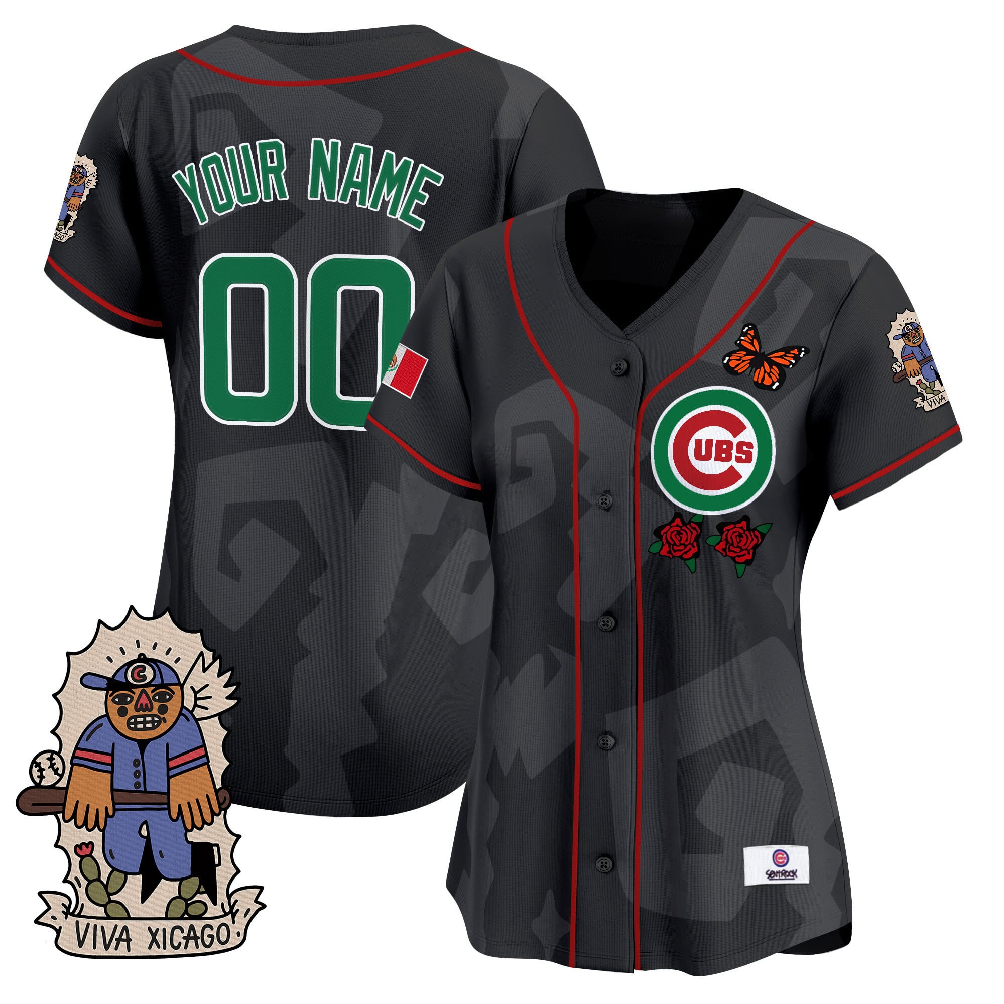 2025 Chicago Cubs Mexican Heritage Vapor Premier Limited Custom Jersey - Stitched